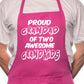 Adult Proud Grandad 2 Grandkids BBQ Cooking Funny Novelty Apron