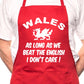 Adult Welsh Rugby Beat The English BBQ Cooking Funny Novelty Apron