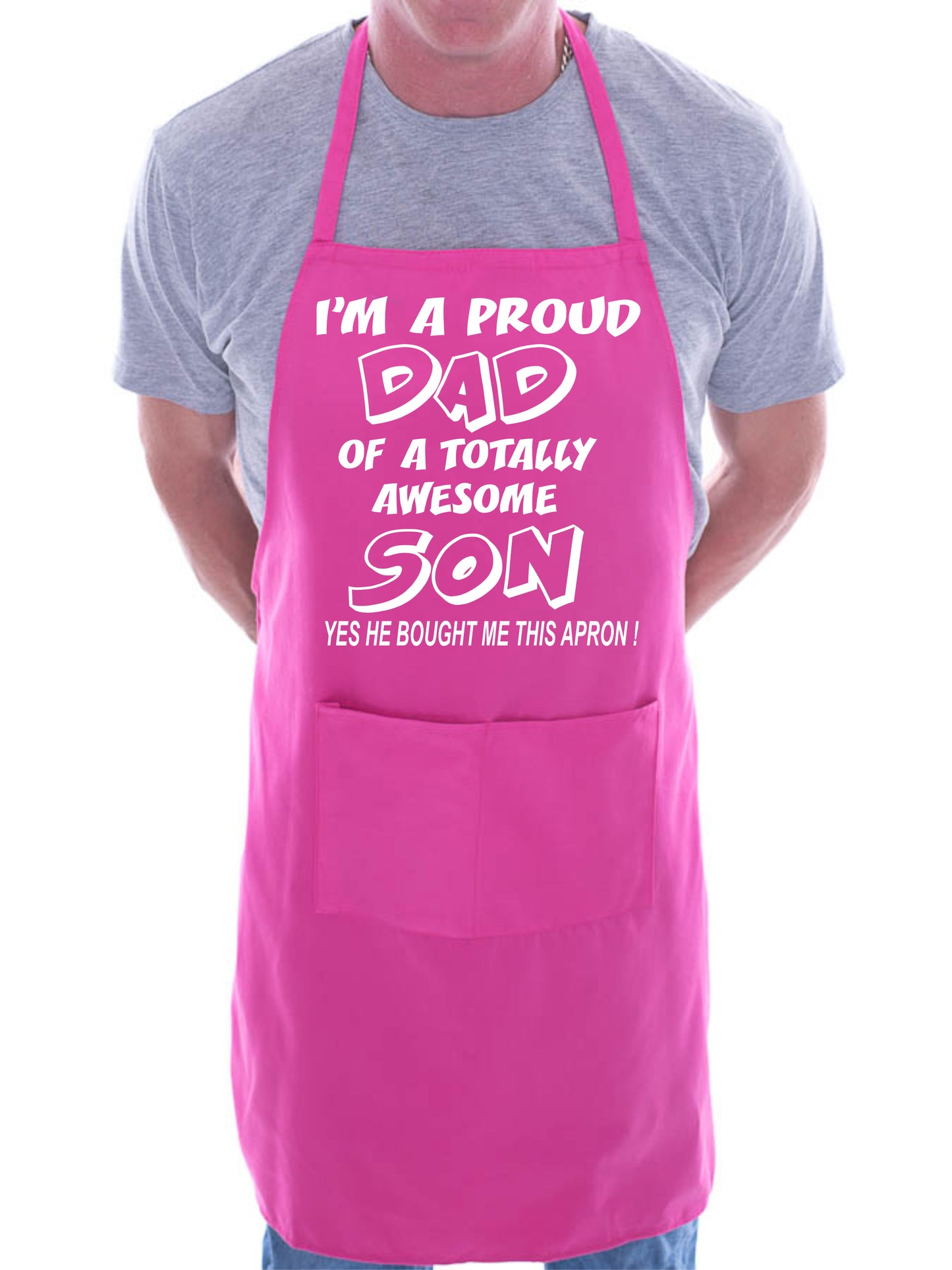 Proud Dad Of Awesome SonBBQ Cooking Apron