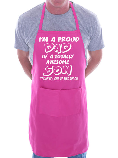 Proud Dad Of Awesome SonBBQ Cooking Apron