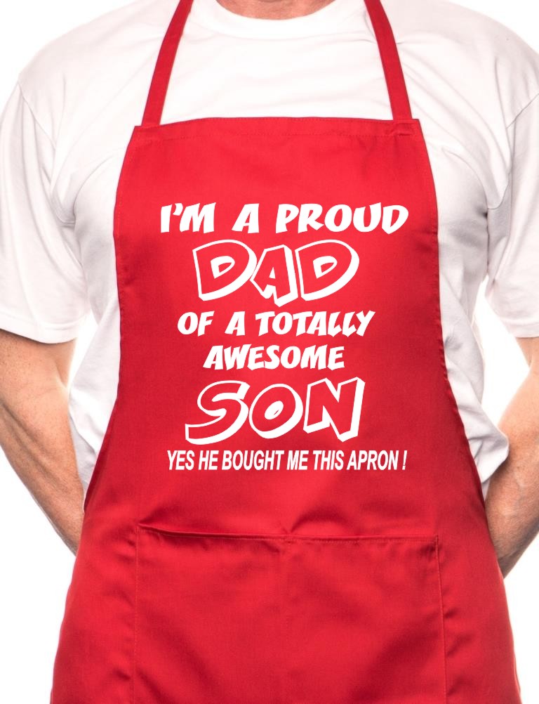 Proud Dad Of Awesome SonBBQ Cooking Apron