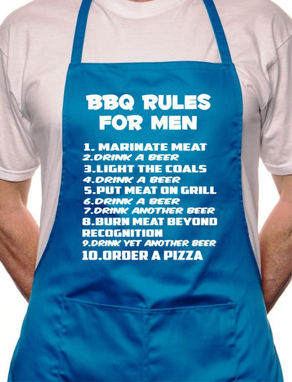 Barbeque Rules For Men BBQ Cooking Apron