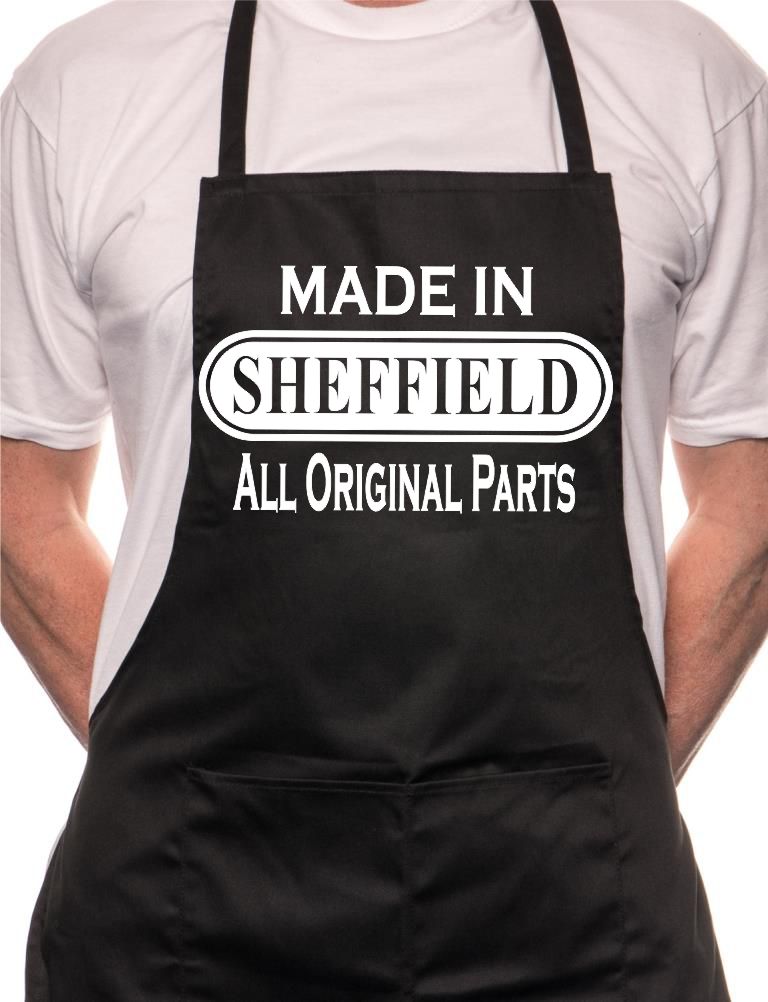 Adult Made In Sheffield BBQ Cooking Funny Novelty Apron