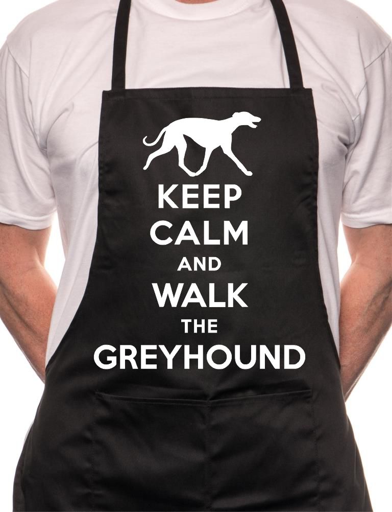 Dog Lover Keep Calm Greyhound BBQ Cooking Funny Novelty Apron