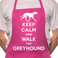 Dog Lover Keep Calm Greyhound BBQ Cooking Funny Novelty Apron