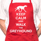 Dog Lover Keep Calm Greyhound BBQ Cooking Funny Novelty Apron