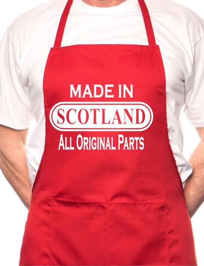 Adult Made In Scotland Scottish BBQ Cooking Funny Novelty Apron