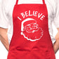 I Believe In Santa Claus Father Christmas BBQ Cooking Apron