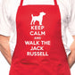 Keep Calm Walk The Jack Russell Dog Lover BBQ Cooking Apron