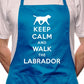Keep Calm Walk The Labrador Dog Lover BBQ Cooking Novelty Apron