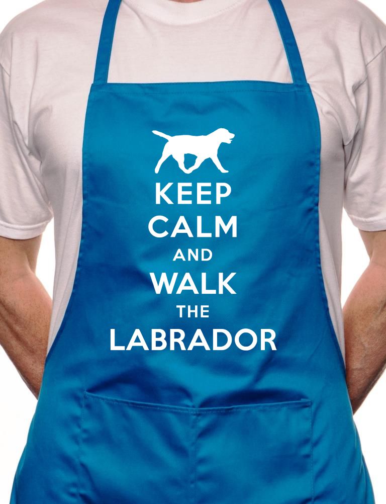 Keep Calm Walk The Labrador Dog Lover BBQ Cooking Novelty Apron
