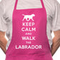 Keep Calm Walk The Labrador Dog Lover BBQ Cooking Novelty Apron