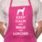 Keep Calm Walk The Lurcher Dog Lover BBQ Cooking Apron