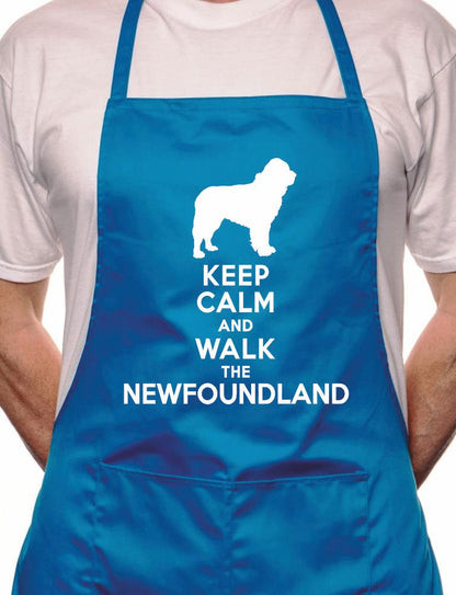 Keep Calm Walk The Newfoundland Dog Lover BBQ Cooking Novelty Apron