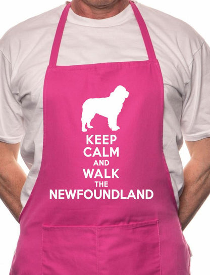 Keep Calm Walk The Newfoundland Dog Lover BBQ Cooking Novelty Apron