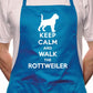 Keep Calm Walk The Rotweiller Dog Lover BBQ Cooking Apron