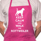 Keep Calm Walk The Rotweiller Dog Lover BBQ Cooking Apron