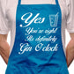 It's Gin O'Clock Alcohol BBQ Cooking Apron