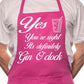 It's Gin O'Clock Alcohol BBQ Cooking Apron
