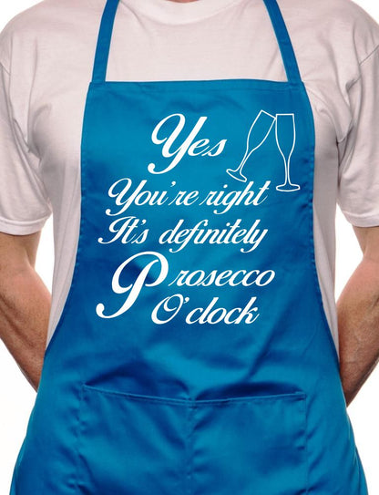 It's Prosecco O'Clock Funny BBQ Cooking Novelty Apron