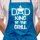 Dad King Of The Grill Funny BBQ Cooking Novelty Apron