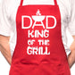 Dad King Of The Grill Funny BBQ Cooking Novelty Apron