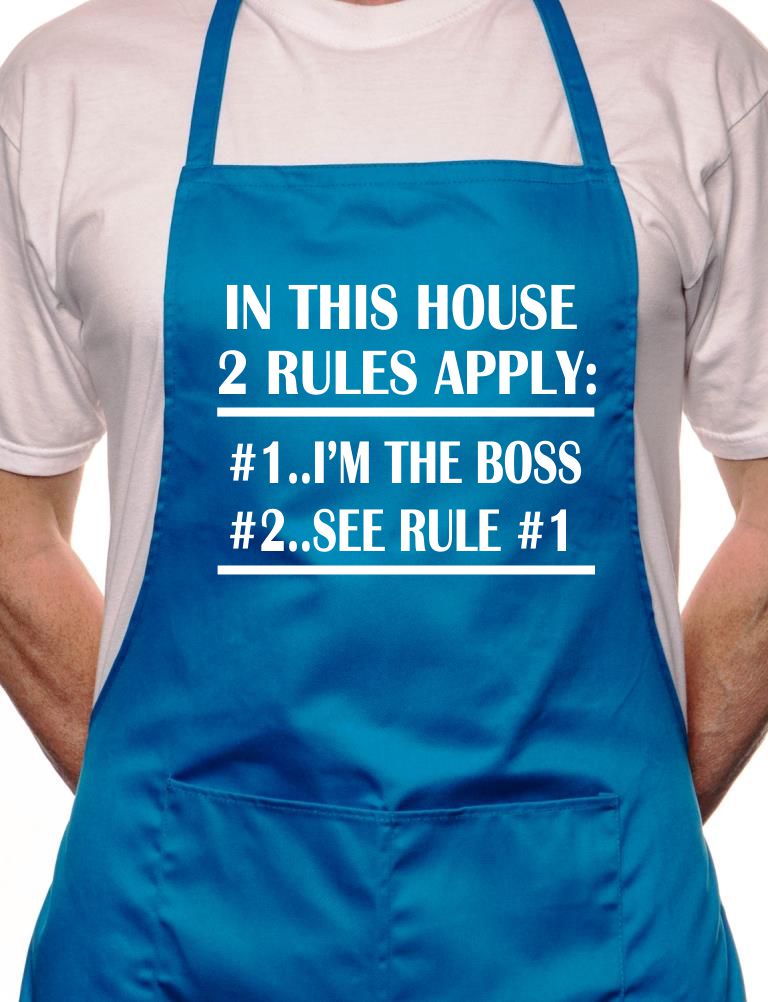 In This House I'm Boss Fathers Day BBQ Cooking Novelty Apron