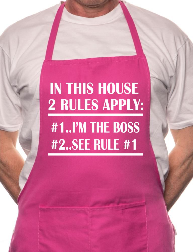 In This House I'm Boss Fathers Day BBQ Cooking Novelty Apron