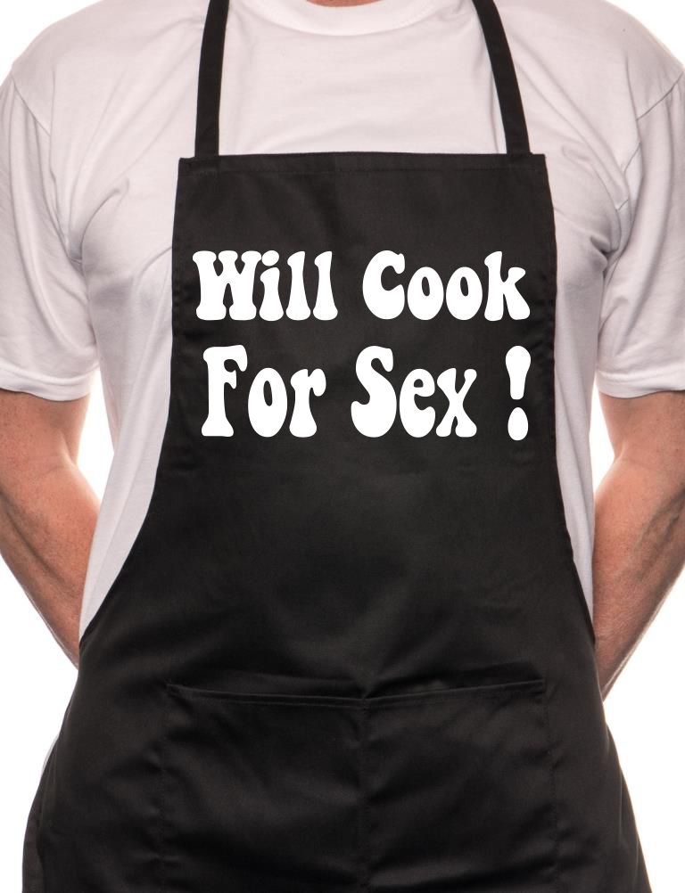 Will Cook For Sex Funny BBQ Cooking Novelty Apron
