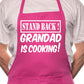 Stand Back Grandad Is Cooking Fathers Day BBQ Cooking Novelty Apron