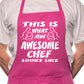 Awesome Chef Fathers Day BBQ Cooking Apron