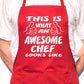 Awesome Chef Fathers Day BBQ Cooking Apron