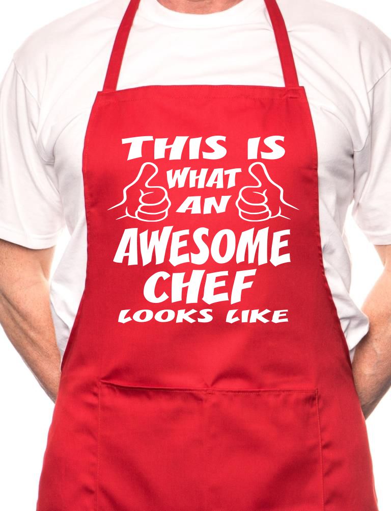 Awesome Chef Fathers Day BBQ Cooking Apron
