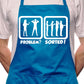 Problem Sorted Gone To Pub Drinking BBQ Cooking Novelty Apron