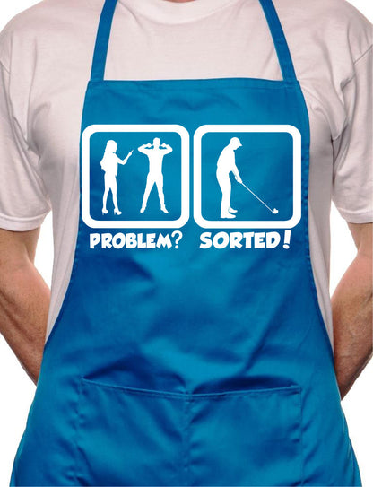 Problem Sorted Playing Golf BBQ Cooking Apron