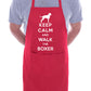 Keep Calm and Walk The Boxer Dog Funny BBQ Novelty Cooking Apron