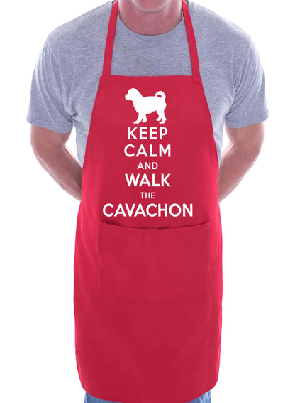 Keep Calm and Walk Cavachon Dog BBQ Cooking Apron