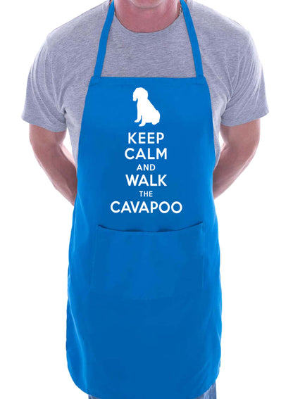 Keep Calm and Walk Cavapoo Dog BBQ Cooking Apron