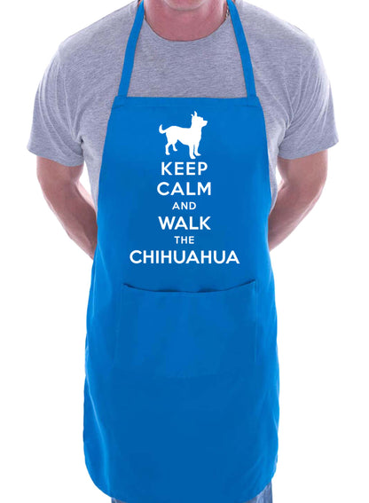 Keep Calm and Walk Chihuahua Dog Funny BBQ Novelty Cooking Apron