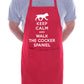 Keep Calm and Walk Cocker Spaniel Dog BBQ Cooking Apron