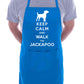 Keep Calm and Walk The Jackapoo Dog BBQ Cooking Apron