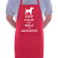 Keep Calm and Walk The Jackapoo Dog BBQ Cooking Apron