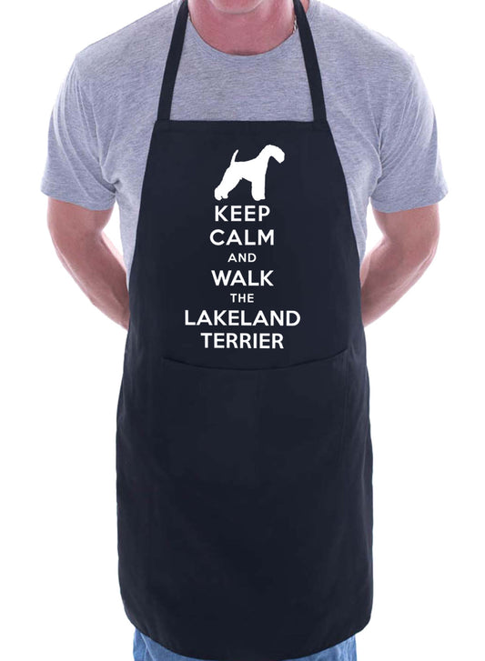 Keep Calm and Walk Lakeland Terrier Dog Funny BBQ Novelty Cooking Apron