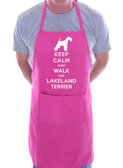 Keep Calm and Walk Lakeland Terrier Dog Funny BBQ Novelty Cooking Apron