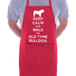 Keep Calm and Walk Old Tyme Bulldog Dog Funny BBQ Novelty Cooking Apron