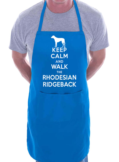 Keep Calm and Walk Rhodesian Ridgeback Dog Funny BBQ Novelty Cooking Apron
