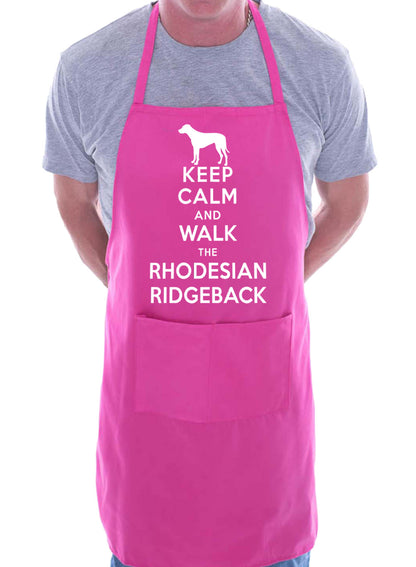 Keep Calm and Walk Rhodesian Ridgeback Dog Funny BBQ Novelty Cooking Apron