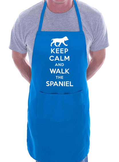 Keep Calm and Walk The Spaniel Dog Funny BBQ Novelty Cooking Apron