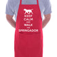 Keep Calm and Walk The Springador Dog Funny BBQ Novelty Cooking Apron