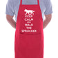 Keep Calm and Walk The Sprocker Dog Funny BBQ Novelty Cooking Apron